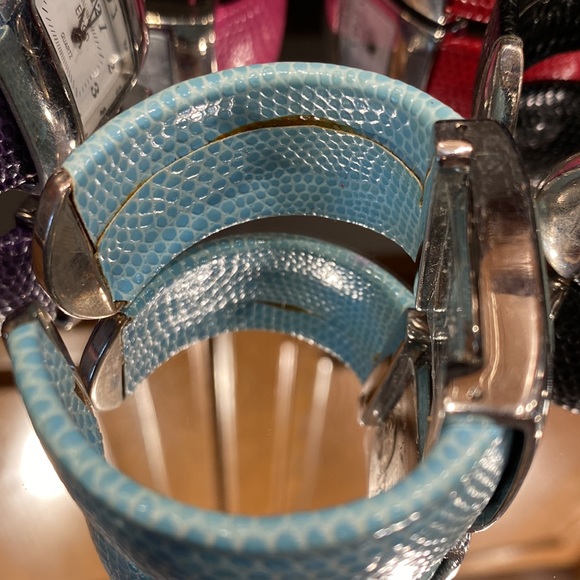 Eikon Stainless Steel pleather watch & spring loaded Cuff!  NWT Choice of 1 - Picture 13 of 16